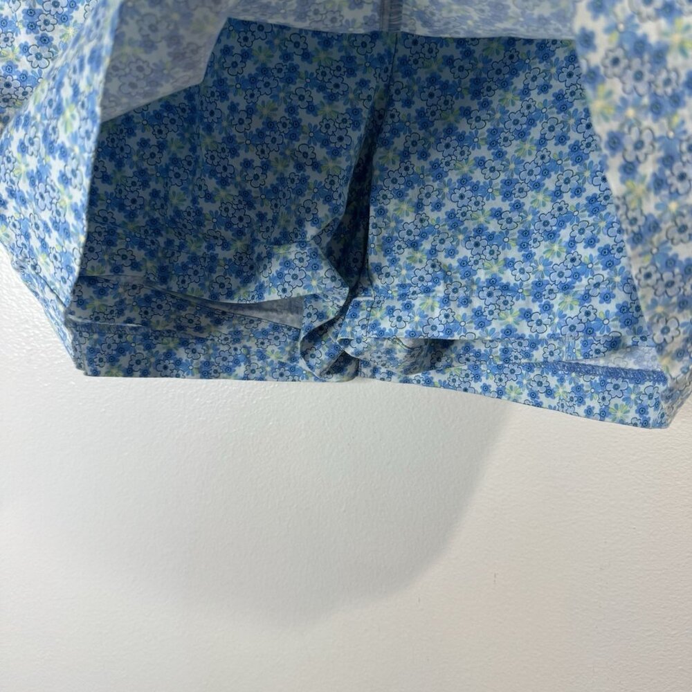 Vintage Y2K 90s St. John's Bay Skirt Skort 8 A-line Ditsy Floral Blue Stretch - Picture 3 of 7